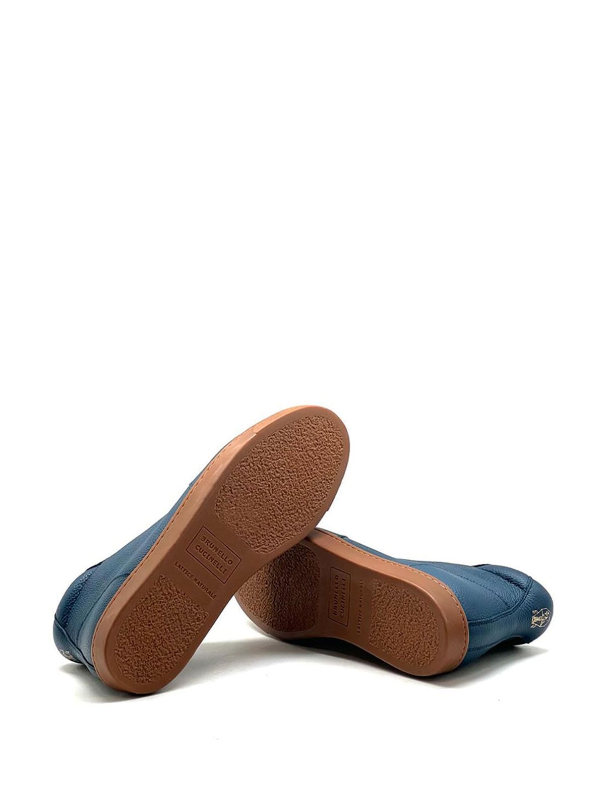Brunello Cucinelli Кеды высокие из кожи Голубой