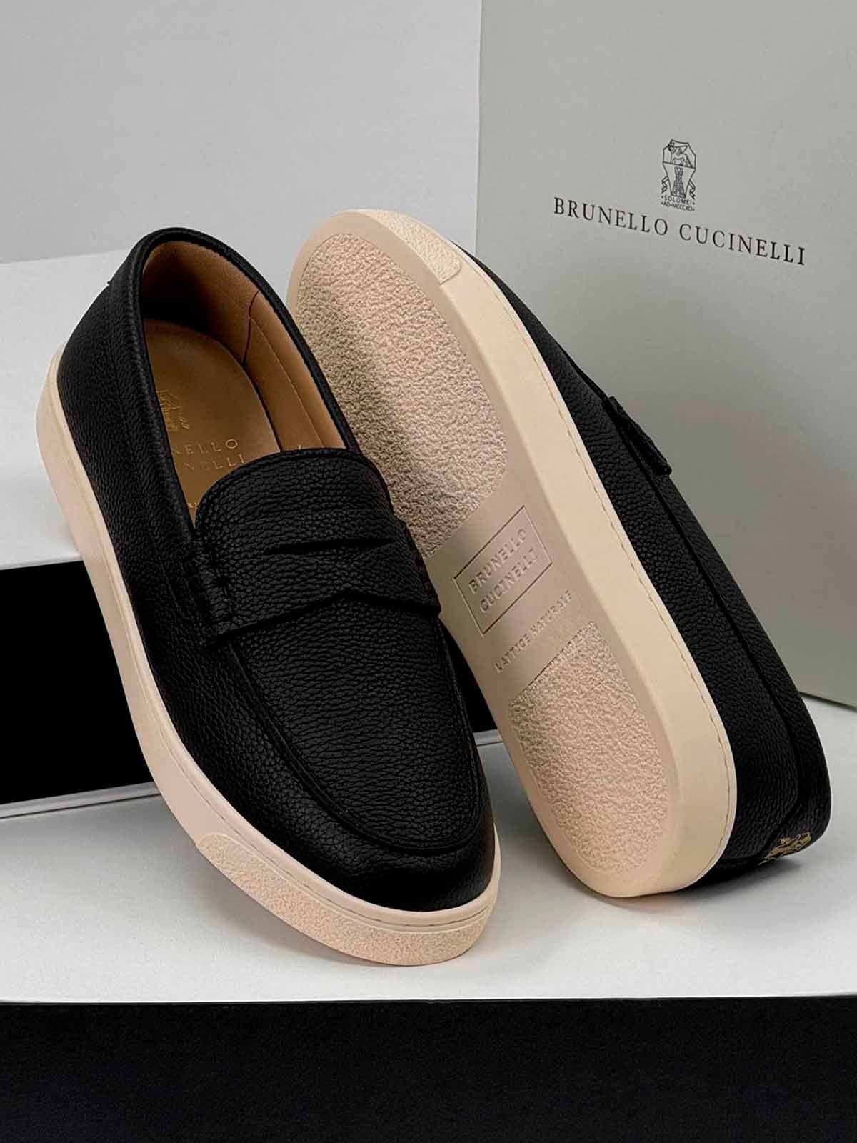 Brunello Cucinelli Лоферы из кожи Черный