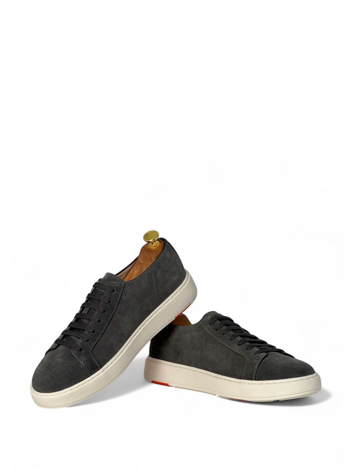 Santoni Кеды из замши Серый