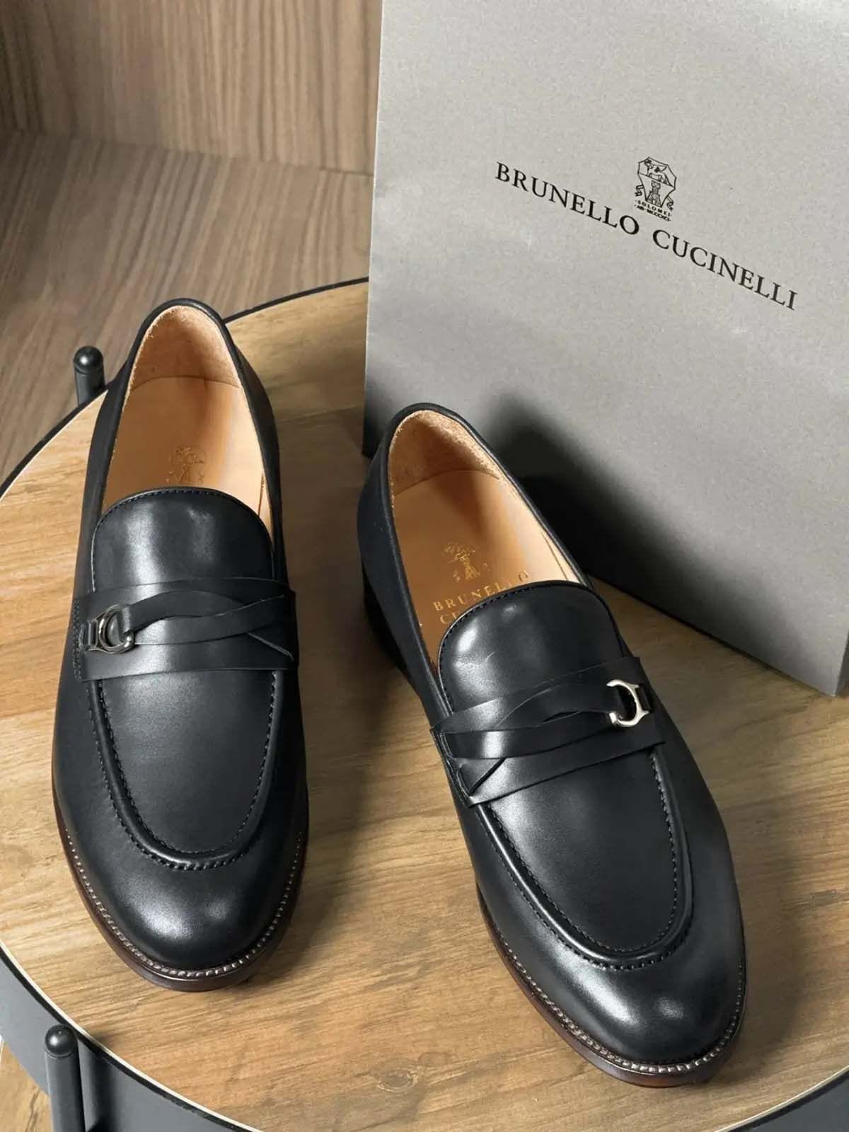 Brunello Cucinelli Лоферы из кожи Черный