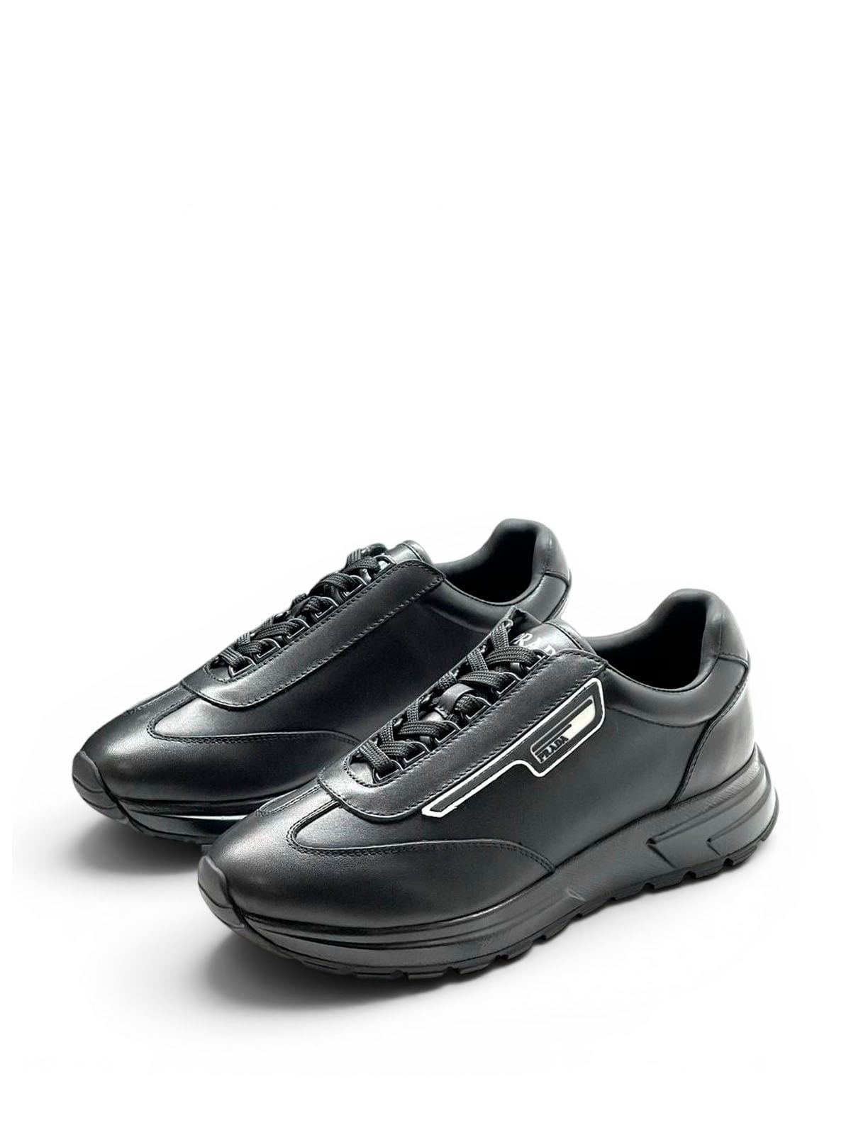 Prada Кроссовки из кожи Черный