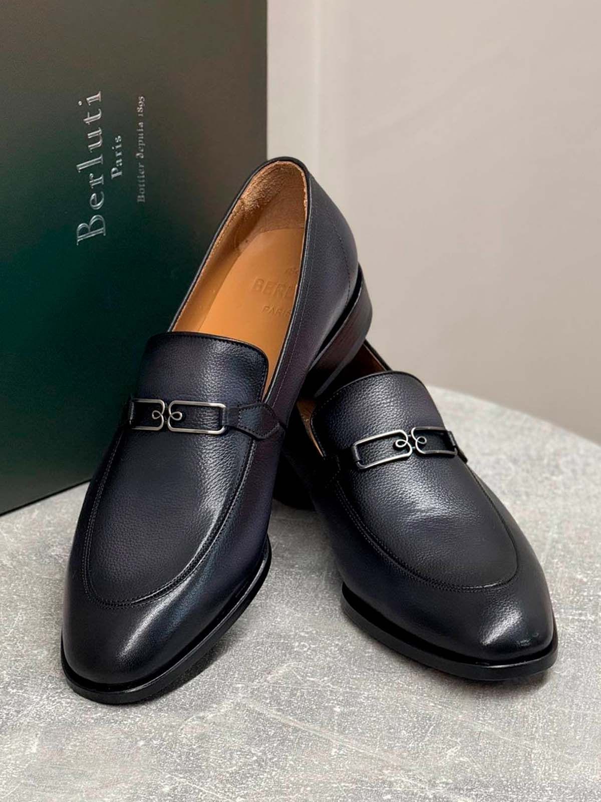 Berluti Лоферы из кожи Синий