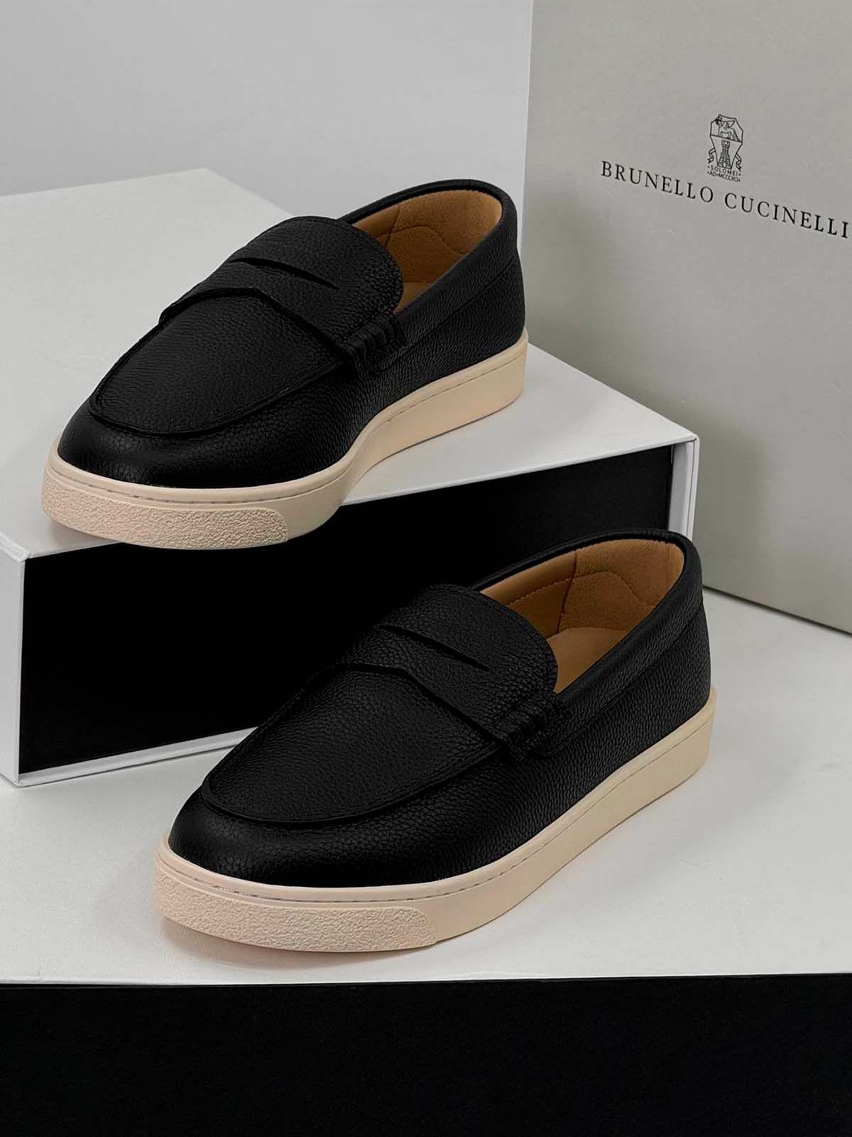 Brunello Cucinelli Лоферы из кожи Черный