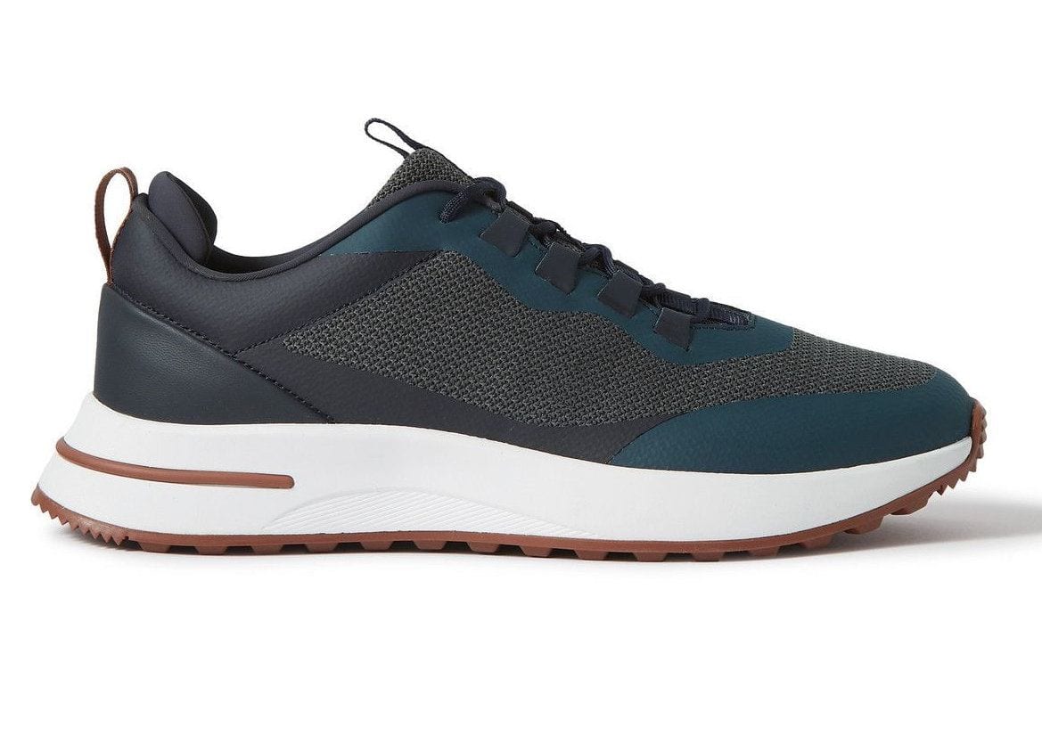 Loro Piana Week End Walk Technical Mesh Charcoal Blue
