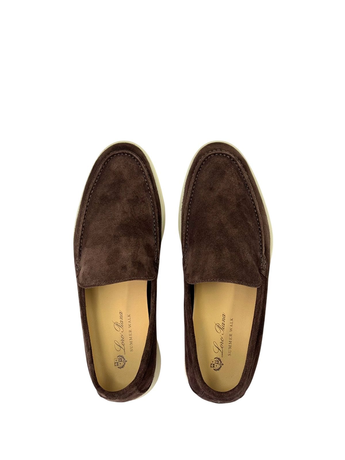 Loro Piana Лоферы из замши Коричневый