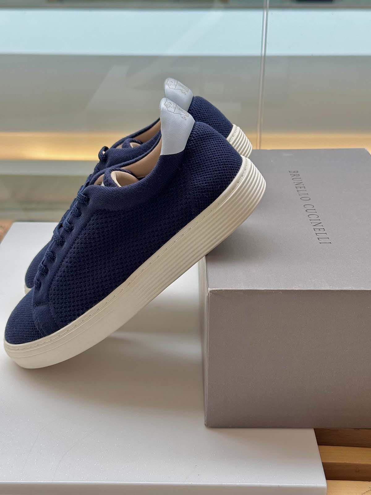 Brunello Cucinelli Кеды из текстиля Синий