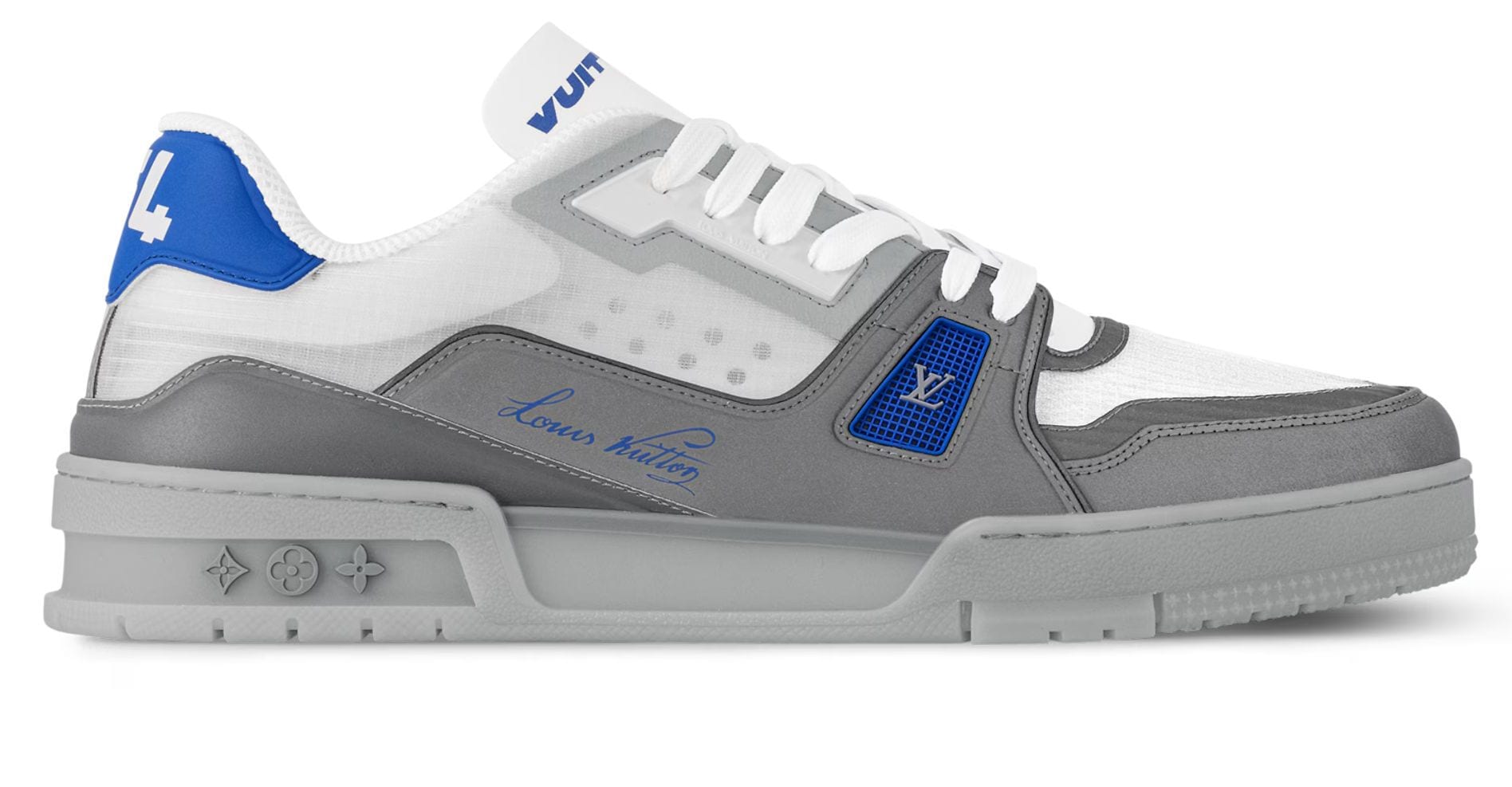 Louis Vuitton Trainer Low Grey Blue