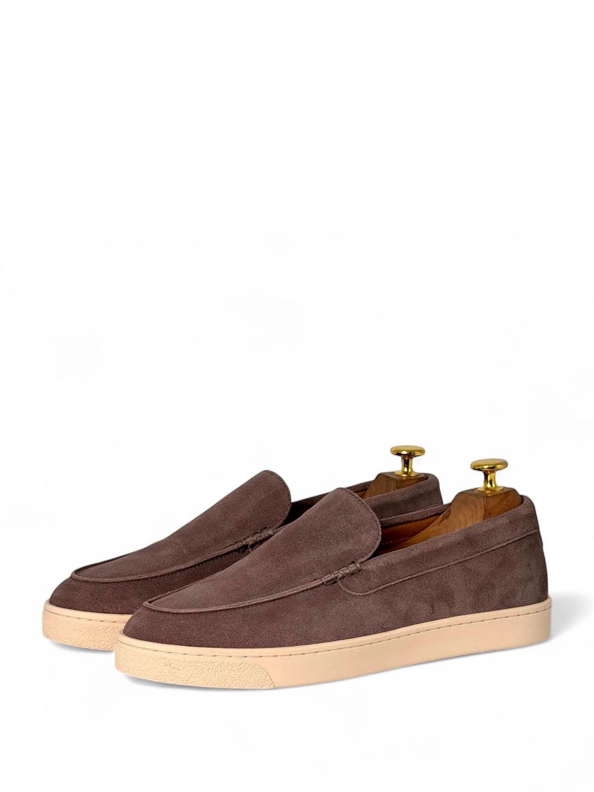 Brunello Cucinelli Лоферы из замши Сиреневый