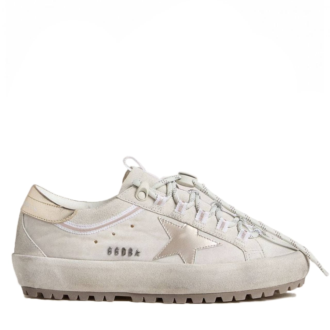 Super-Star Ski in Light Gray Nylon With Metallic Star