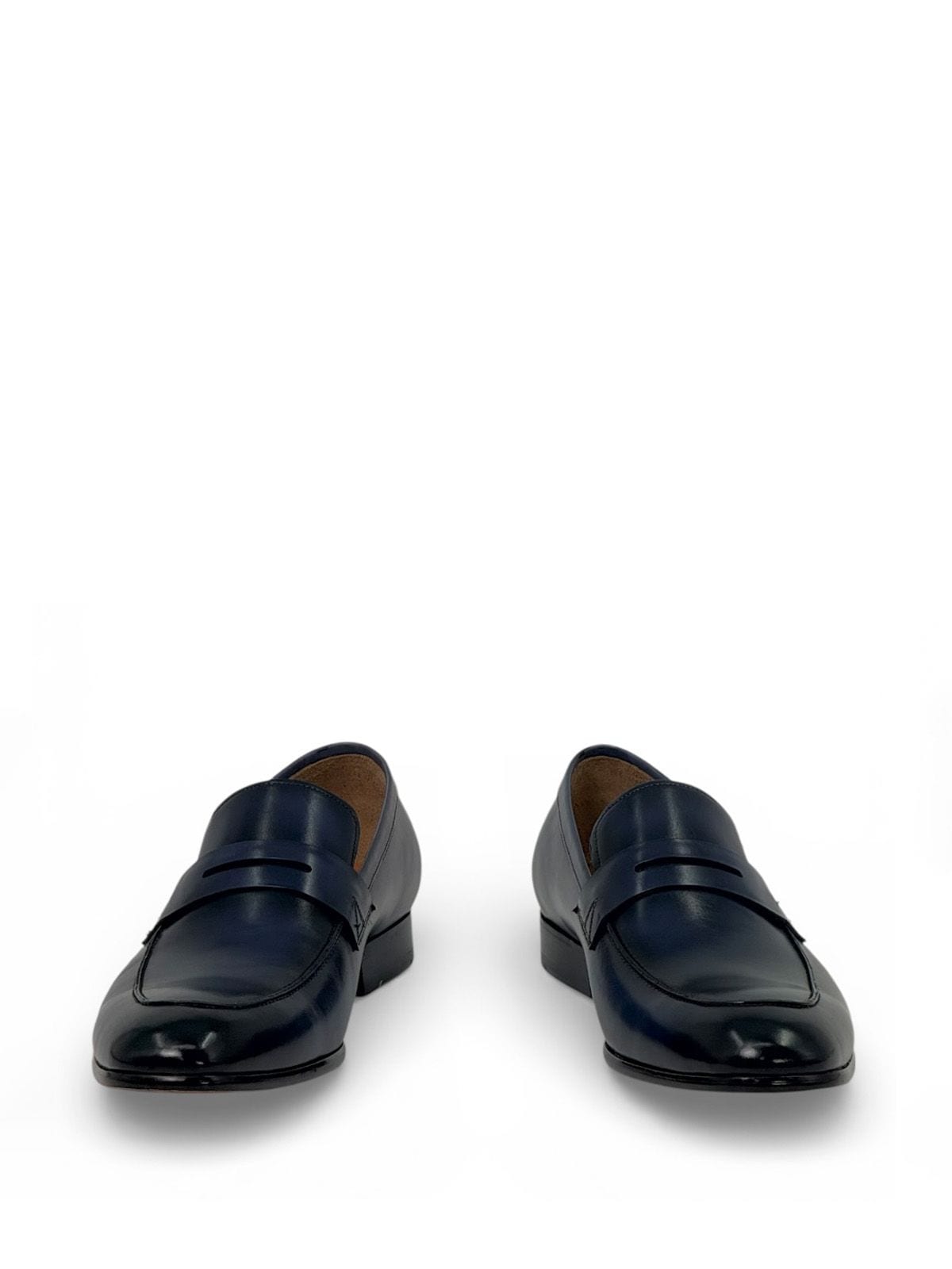 Santoni Лоферы из кожи Синий
