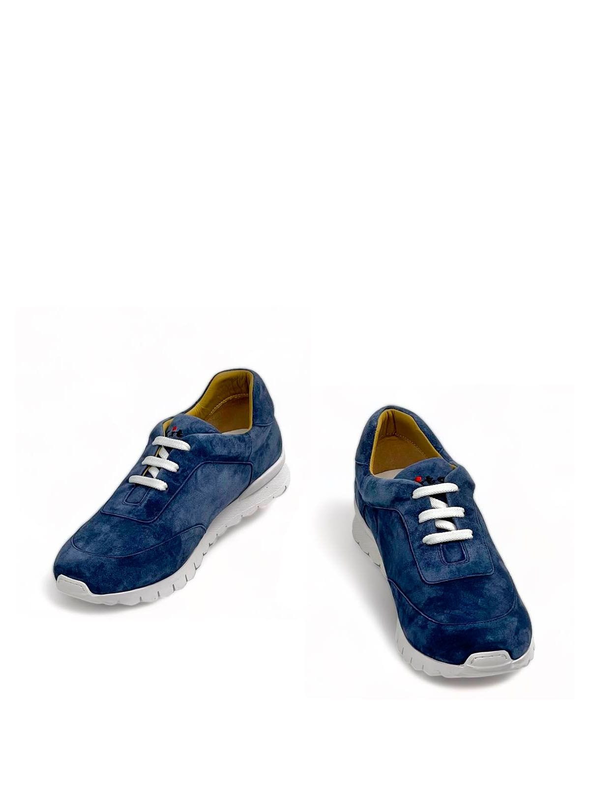 Kiton Кроссовки из замши Синий