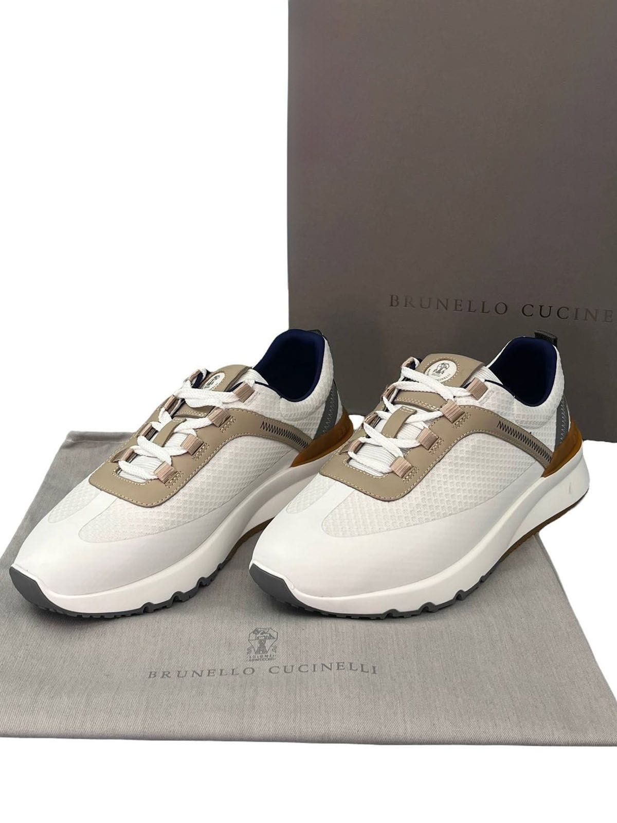 Brunello Cucinelli Кроссовки из текстиля Белый