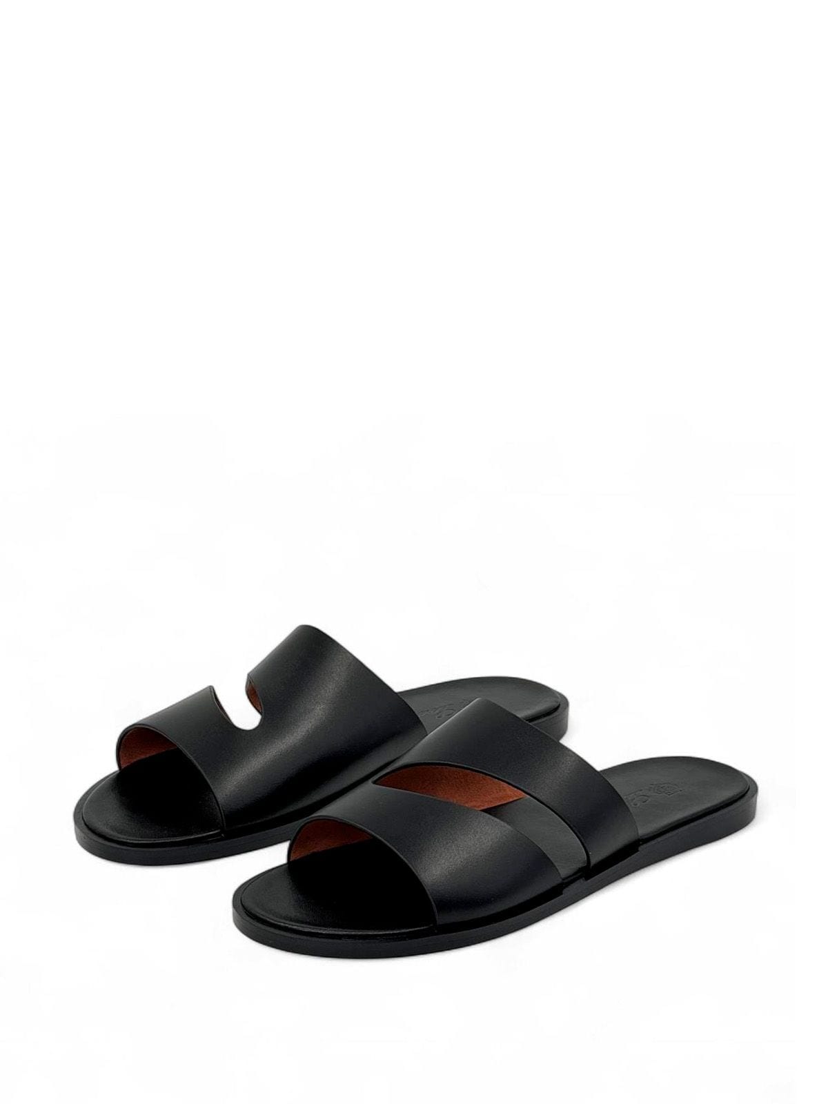 Loro Piana Шлепанцы из кожи Черный
