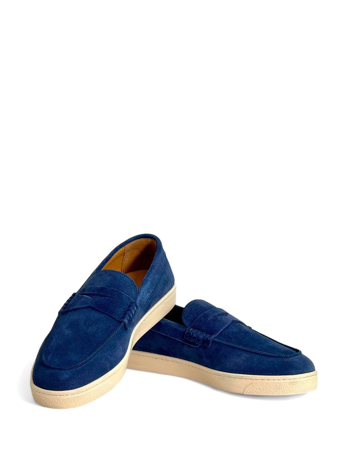 Brunello Cucinelli Лоферы из замши Синий