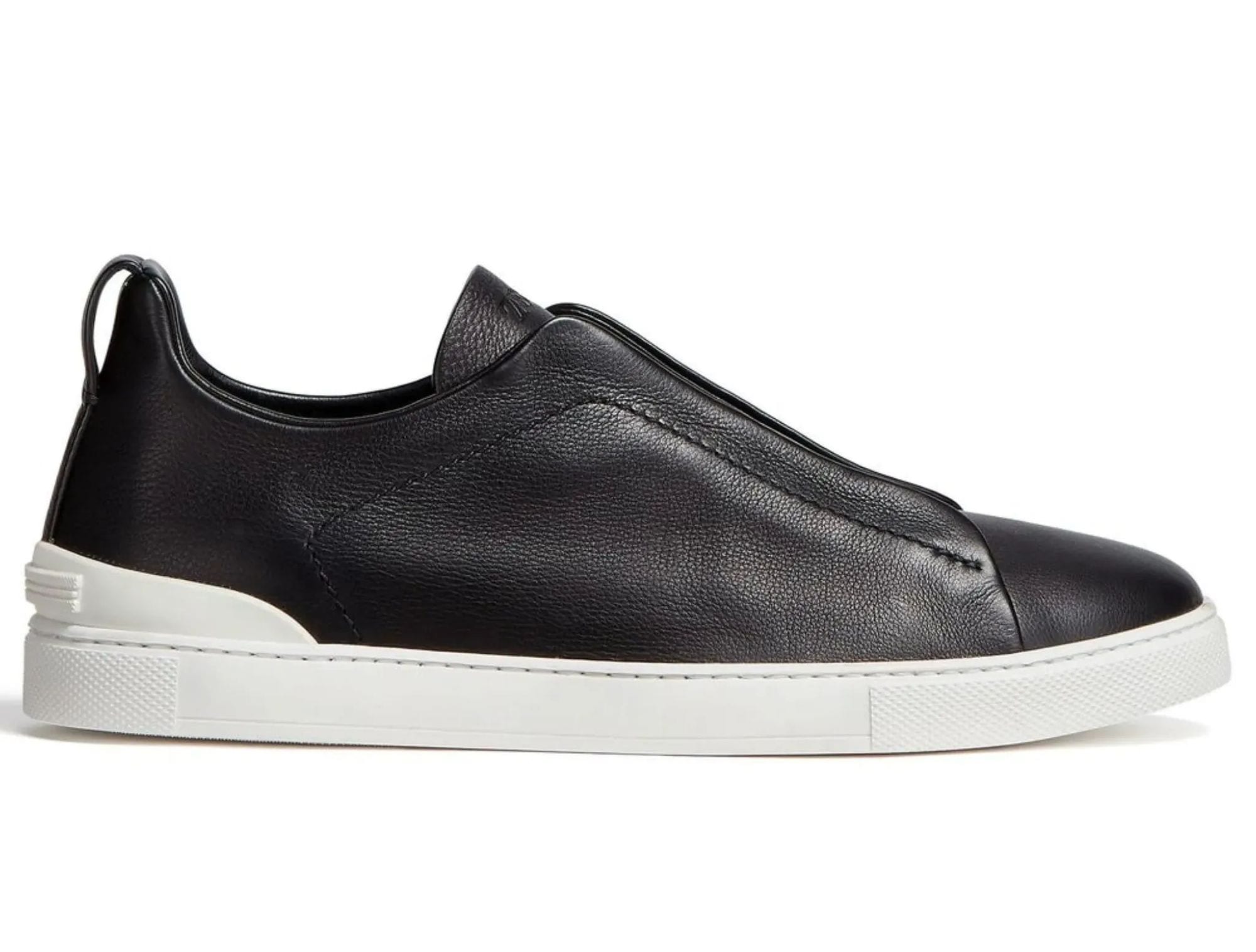 Zegna Triple Stitch Leather Black