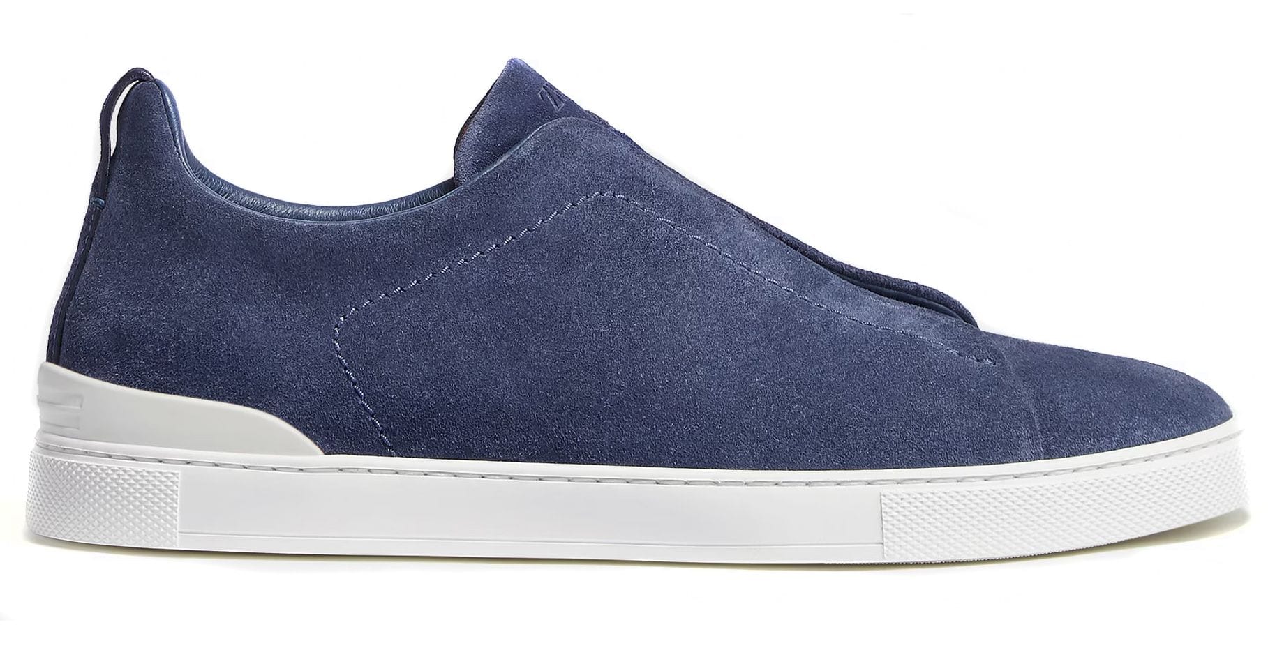 Zegna Triple Stitch Suede Blue