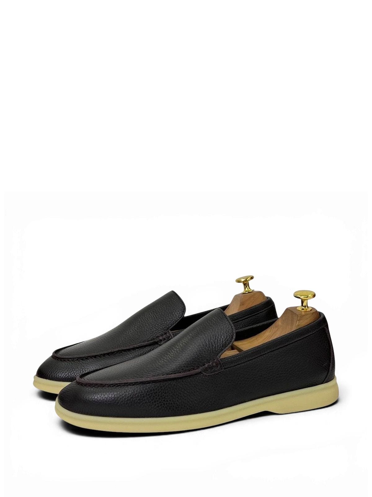 Loro Piana Лоферы из кожи Коричневый