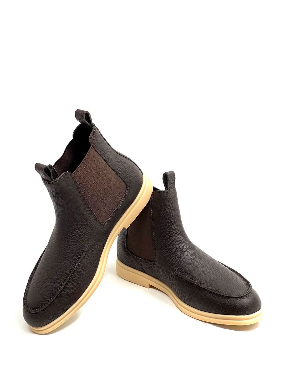 Loro Piana Челси из кожи Коричневый
