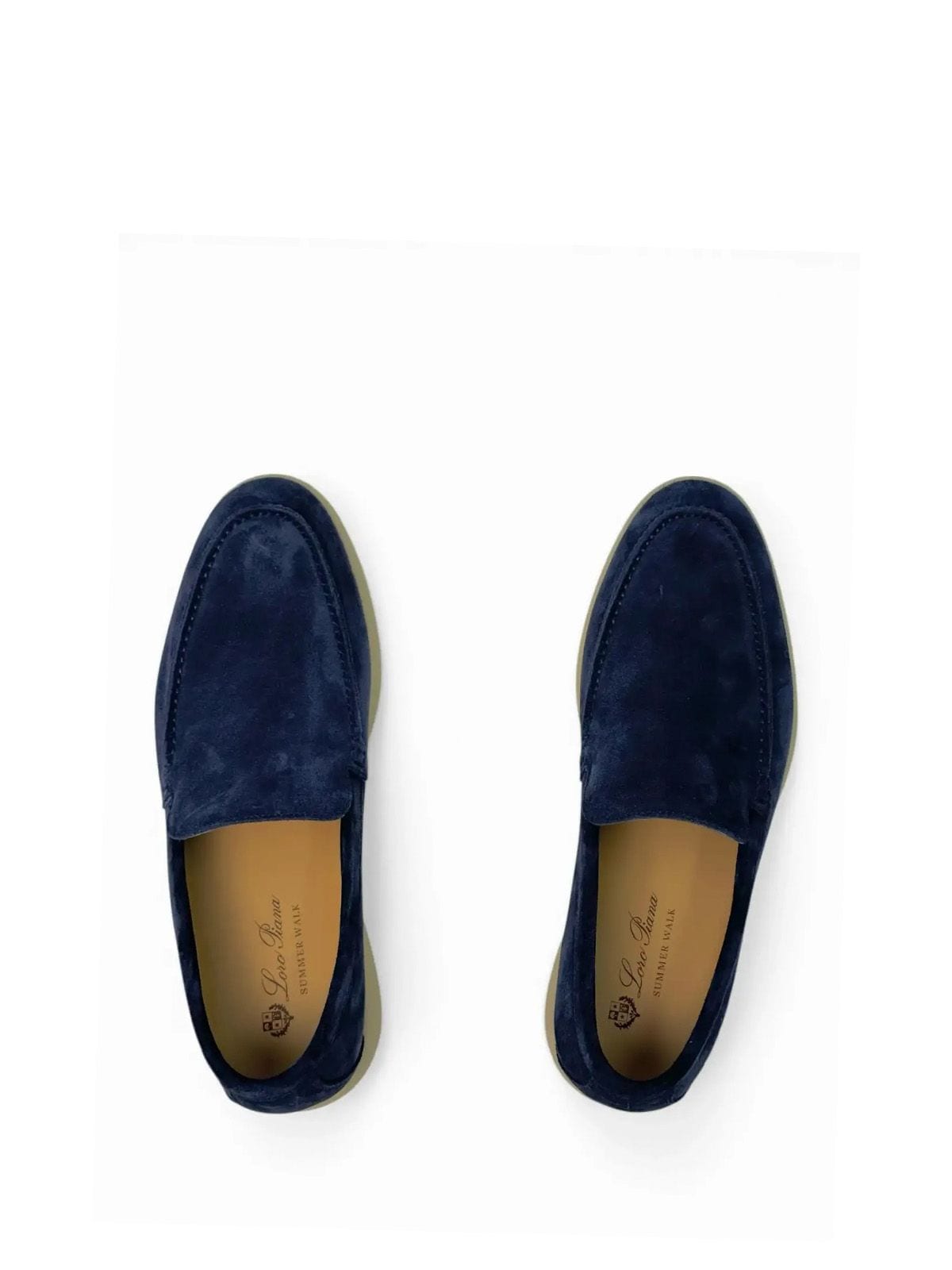 Loro Piana Лоферы из замши Синий