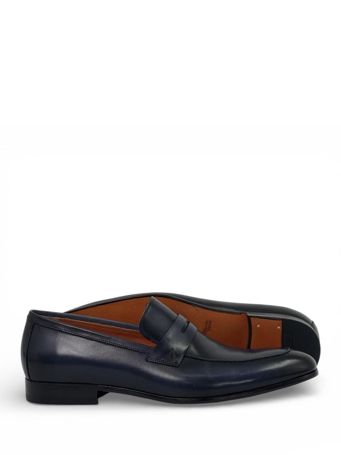 Santoni Лоферы из кожи Синий