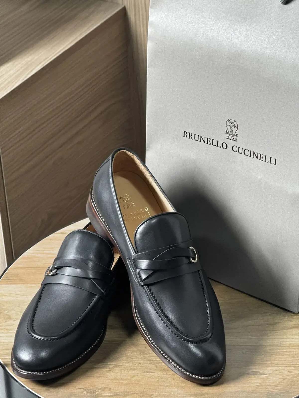 Brunello Cucinelli Лоферы из кожи Черный