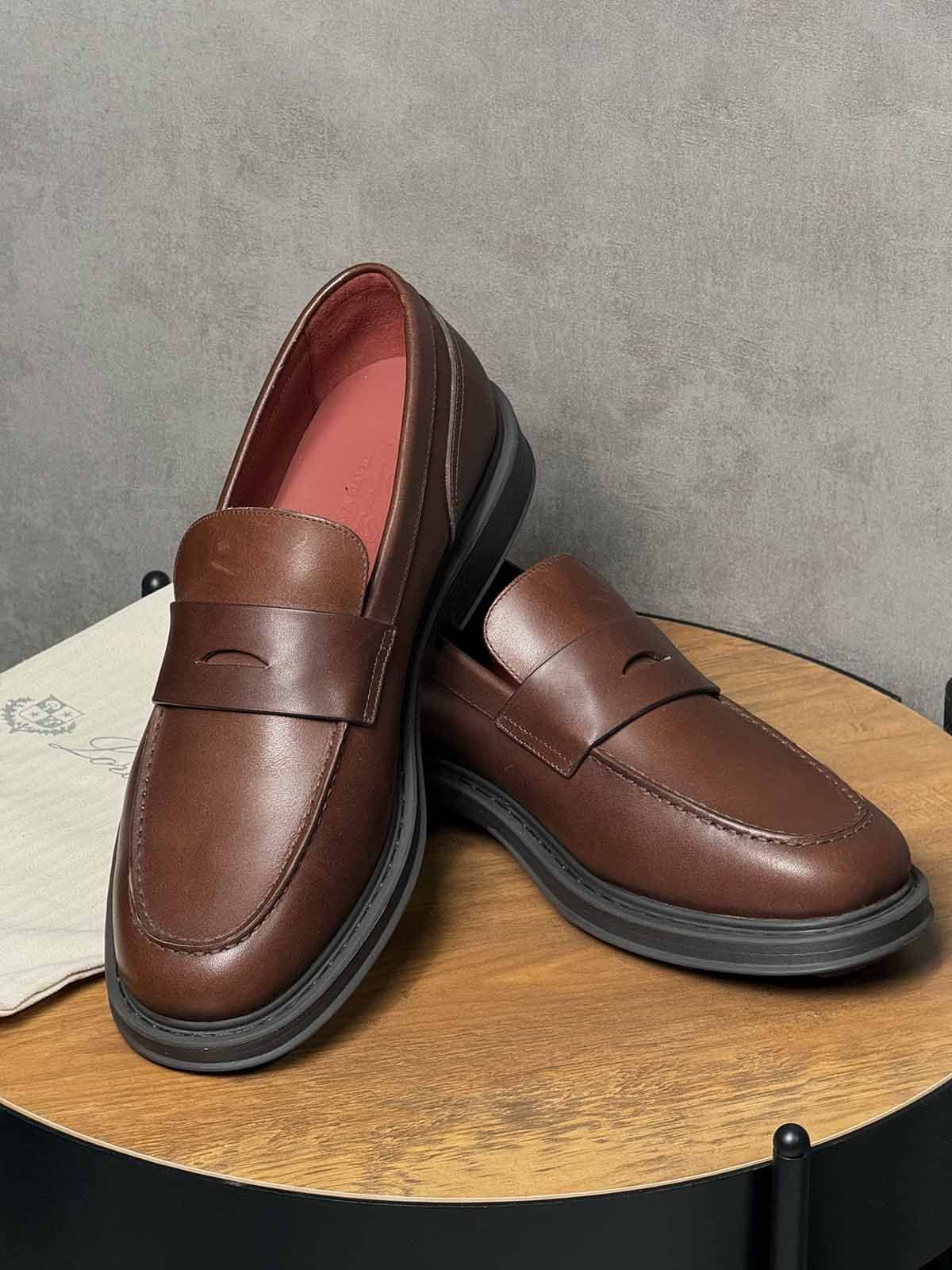 Loro Piana Лоферы из кожи Коричневый
