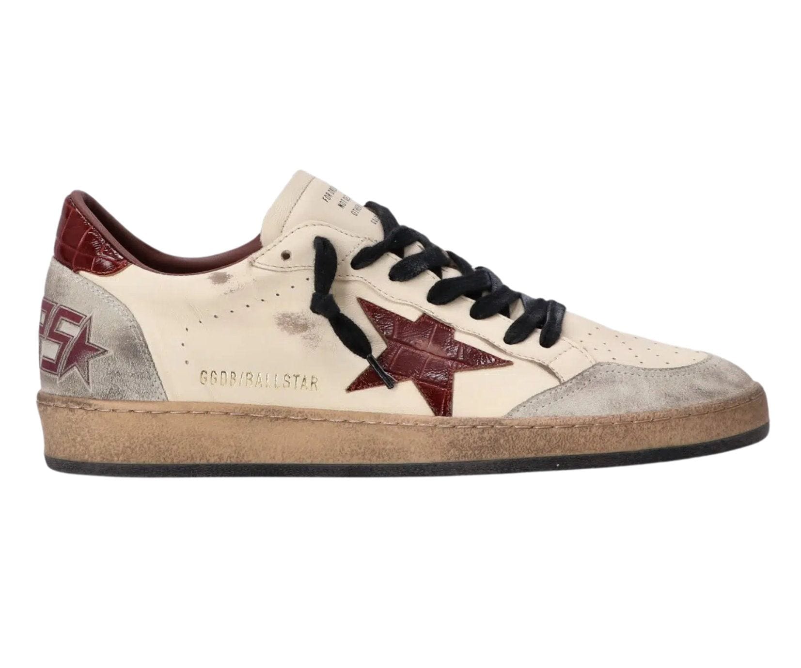 Golden Goose Ball Star with Cherry Crocodile Star and Heel Tab