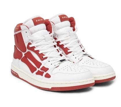 AMIRI Skel Top High White Red
