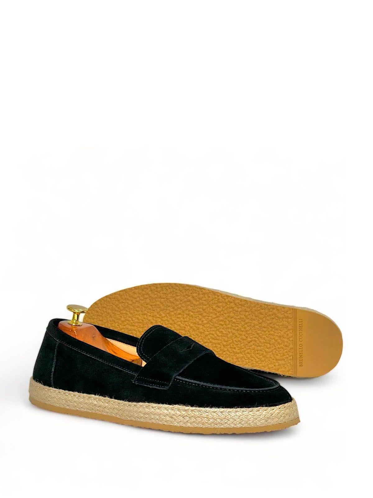 Brunello Cucinelli Эспадрильи из замши Черный