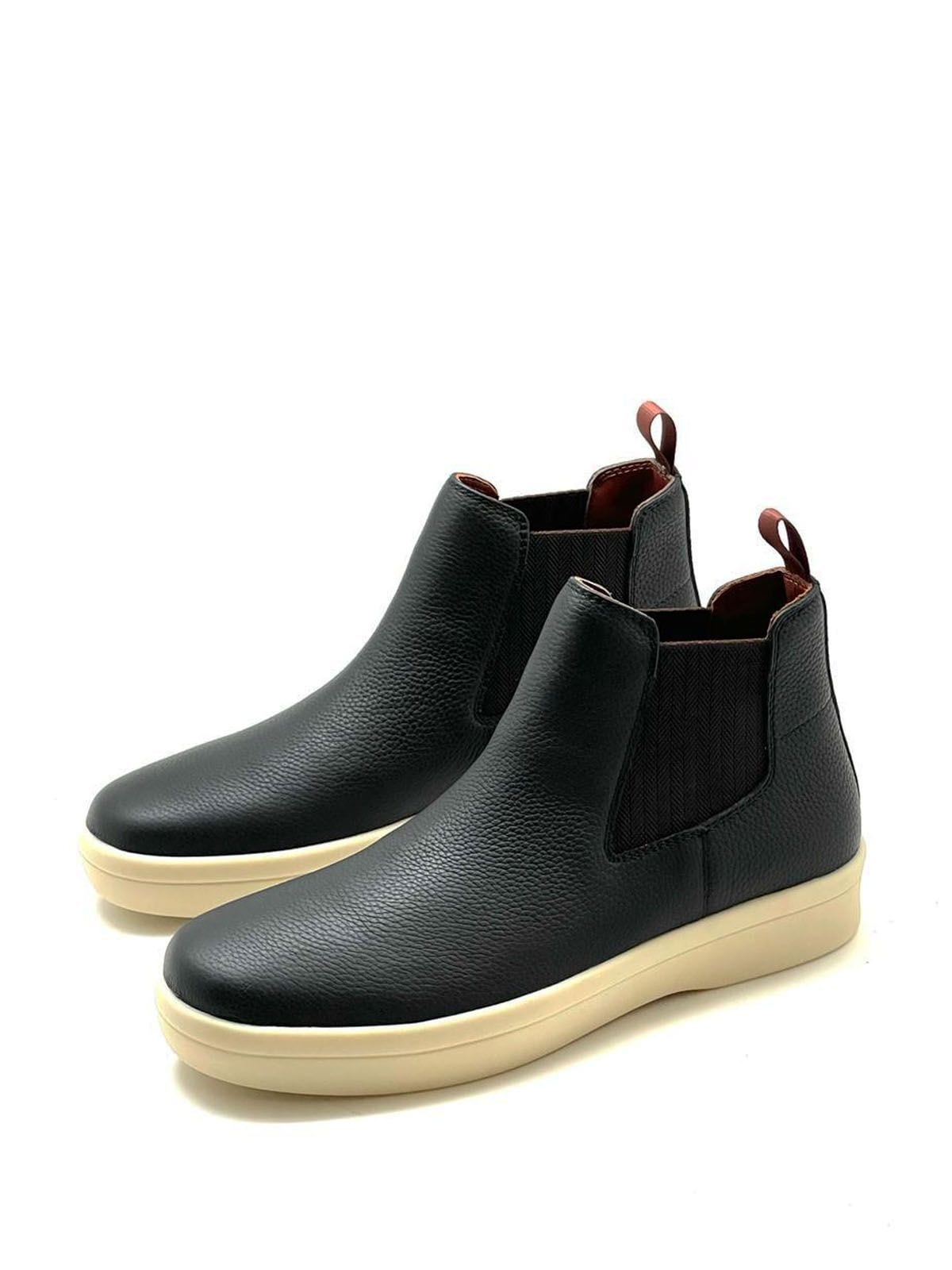 Loro Piana Челси из кожи Черный