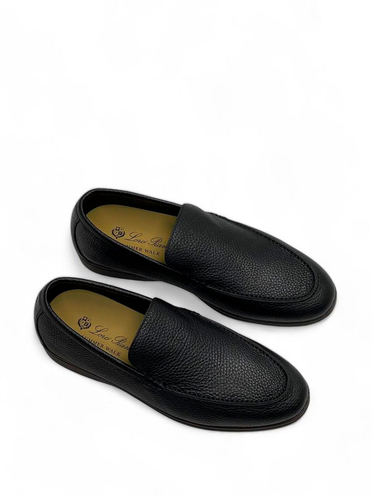 Loro Piana Лоферы из кожи Черный