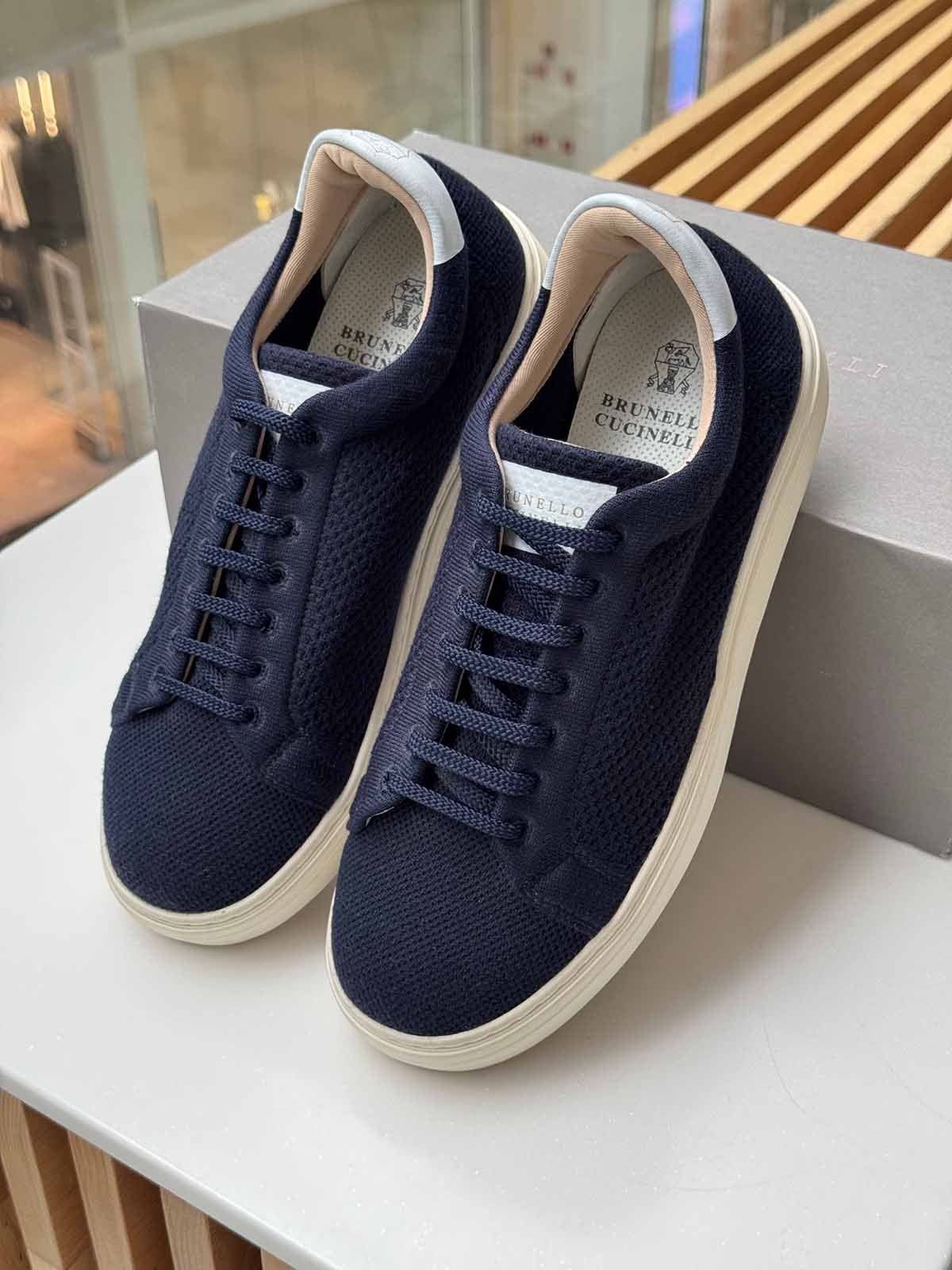 Brunello Cucinelli Кеды из текстиля Синий